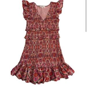 Patterned Ruffle Dress